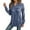 Blue, variant on Women's V Neck Long Sleeve Soft Brushed Striped Casual Everyday Comfort Stretch Basic Tee Red XXL