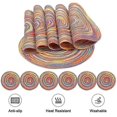 thumbnail image 3 of Round Table Mats, Heat Resistant Washable Placemat and Coaster Set of 6 for Dining Kitchen Table, 3 of 5