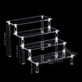 thumbnail image 3 of Riforla New Acrylic Transparent Figurine Display Shelf with Stepped Design Rack B 20X8CM, 3 of 9