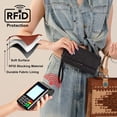 thumbnail image 7 of Montana West Wallets for Women Trifold Large Card Organizer Zipper Coin Purse, Black, 7 of 7