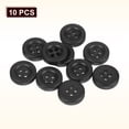 thumbnail image 3 of Uxcell 10pcs Sewing Button 11mm 4 Holes Resin Round Crafting Buttons, Black, 3 of 6