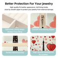 thumbnail image 3 of Valentine's Day Travel Portable Square Earring Organizer with Necklace Holder - Jewelry Box, Display Case - Store Rings, Earrings, Necklaces, Bracelets - Suitable for Girls and Women, 3 of 6