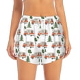 thumbnail image 2 of Daiia Camp Van Pattern Women's 2 in 1 Running Shorts - Lightweight Athletic Workout Gym Yoga Shorts Liner with Phone Pockets-Medium, 2 of 7