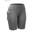 thumbnail image 5 of BadPiggies Women's High Waist Workout Yoga Shorts Running Compression Pants With Side Pockets Tummy Control (2XL, Gray), 5 of 7