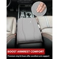 thumbnail image 6 of KBH Center Console Cover for 2023-2026 Honda Pilot with Leather Side Pockets, 2024 2025 2026 Honda Ridgeline/Passport Armrest Cover, Middle Console Lid Protector Interior Accessories, Gray, 6 of 8