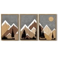 thumbnail image 2 of SHENIFY large 24x36in3pcs Natural Framed Set Sunrise Pine Tree Forest Nature Scenry Wilderness Landscape Mountain Wall Art Farmhouse Rustic Modern Art Decorative, 2 of 5