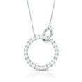 thumbnail image 2 of Rosec Jewels 1/4 CT Natural Diamond Eternity Minimal Necklace in Gold, 14K White Gold, 2 of 8