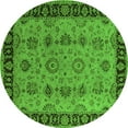 thumbnail image 1 of Ahgly Company Indoor Round Oriental Green Traditional Area Rugs, 5' Round, 1 of 4