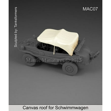 Detailed Miniature - Mantis Miniatures 1:35 Canvas Roof for Schwimmwagen - Resin Details #MAC07