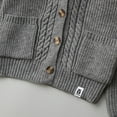 thumbnail image 6 of NAISIBABY Boys Cardigan Sweater, Buttons V-Neck with Pockets Long Sleeve Casual School Uniform Knit Outwear Gray 11T, 6 of 9