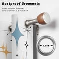 thumbnail image 2 of Outdoor Curtains for Patio Waterproof, Blue Yellow Diamond Outdoor Privacy Panels Grommet, Modern Geometric Middle Century Blackout Outside Curtains for Porch/Cabana/Pergola/Gazebo 54"x95", 2 Panels, 2 of 8