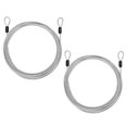 thumbnail image 1 of Candado de cable de seguridad Uxcell (1/8" 16.4ft 110lb, plata) (2 Pcs) Cuerda de alambre flexible de acero inoxidable, 1 of 7