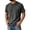 Dark Gray, variant on Men's Vintage Washed Distressed Crewneck Short Sleeve T-Shirt Black 4XL