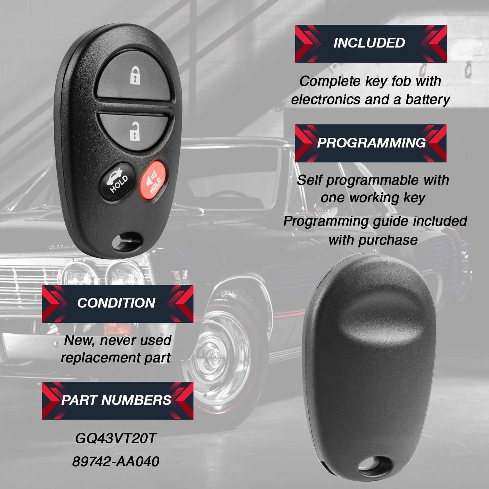 Ady Gustiawan専用 OEM 1999 TOYOTA 4RUNNER KEYLESS REMOTE ENTRY CAR KEY FOB