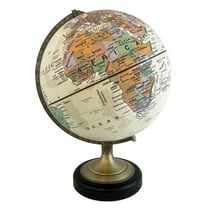 Replogle Canvas 12" Antique Ocean World Globe with Raised Relief and Sturdy Metal Base