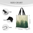 thumbnail image 4 of Vsdgher Fog Forest print Tote Bag for Women Shoulder Bag with Zipper Large Shoulder Bag Handle Handbag Portable Washable for Travel, Work, 4 of 8