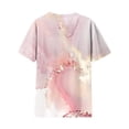 thumbnail image 5 of Fiudx Ofertas Flash Del Día Camiseta Estampada a La Moda para Mujer, Blusa de Manga Corta, Tops Informales con Cuello Redondo, 5 of 5