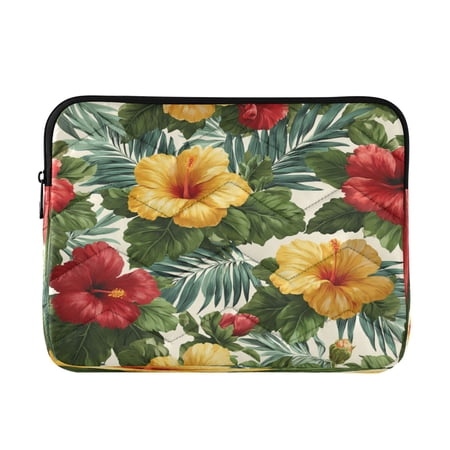 Laptop Bag Laptop Sleeves Laptop Case Laptop Protective Case Hawaiian Flower Palm Leaves