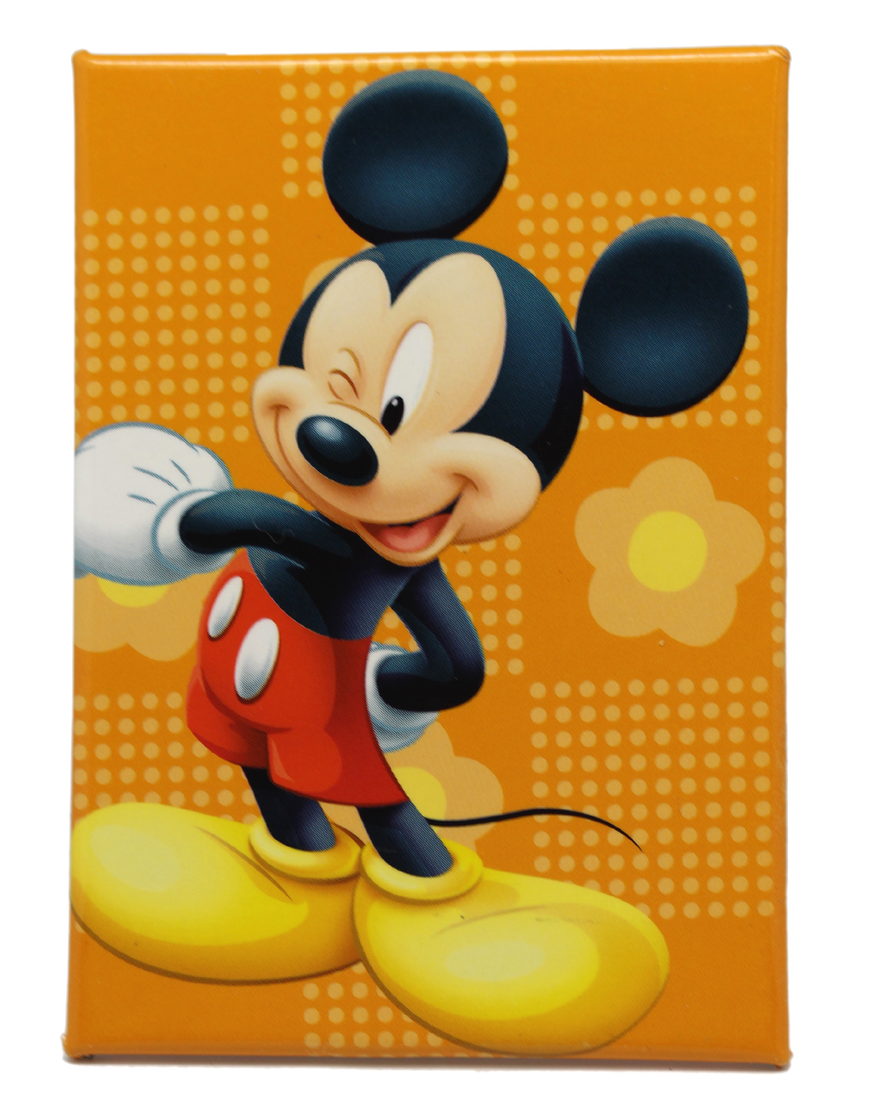 Orange Colored Mickey Mouse Rectangle Refrigerator
