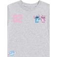 thumbnail image 5 of Stitch & Angel Girls' Athletic Front & Back T-shirt with Embroidery & Straight Leg Fleece Pants, 2-Piece, Sizes 4-16, 5 of 10