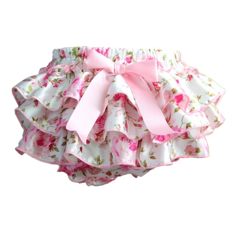 Soft Touch Baby Girl Pink Satin Nappy Cover w Lace Ruffles Size 0 Fits 6-12m NEW 