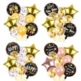 thumbnail image 1 of El juego de globos de Feliz Año Nuevo incluye 40 piezas de globos negros y dorados Globos en forma de estrella Suministros para fiestas de Nochevieja para Año Nuevo, 1 of 5