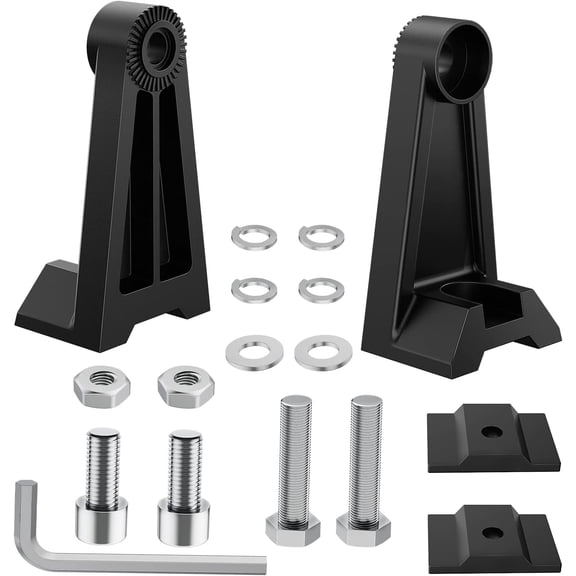Nilight 2PCS Side-Mounted Brackets Universal Adjustable Mounting Brackets for LED Light Bar, Black