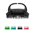 thumbnail image 4 of Billuyoard Cepillo de pelo de 4 colores, cepillo de silicona para lavar el cabello, cepillo portátil para el cuero cabelludo con mango antideslizante, Juegos de accesorios de baño Negro Billuyoard HA002304-03, 4 of 6