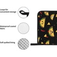 thumbnail image 5 of Funny Taco Oven Mitts and Pot Holders Set Humor Comic Print Kitchen Gloves Heat Resistant Hot Pads for Microwave BBQ Cooking Baking Grilling (4pcs), 5 of 6