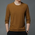 thumbnail image 4 of Men's Crew Neck Casual Cotton Long Sleeve T-Shirt 8 colors, 4 of 8