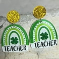 Fall Fashion 2024 St. Day Irish Festival Earrings Sparkling Rainbow