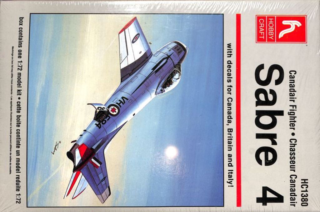Hobby Craft 1/72 Canadair Sabre 4 Fighter Model Kit 1380 