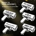 thumbnail image 3 of Money Guns Shooter 18K Silver Plating with 100 Pcs Fake Money  Make It Rain Dollar Bills Cash Cannon for Party Nightclub Birthday Christmas Wedding Movie Playing Toy Guns, 3 of 8