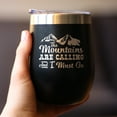 thumbnail image 3 of Bevvee Insulated Wine Tumbler 12 oz Mountains Are Calling Outdoor Enthusiast Gifts Tumblers, 3 of 4