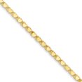 thumbnail image 1 of 14K Yellow Gold Polished Double-Sided Heart Anklet, 1 of 2