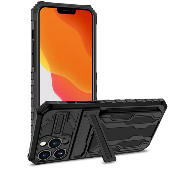 Case For IPhone 16/16 Plus/16 Pro/16 Pro Max, Removable Card Shell Stand Drop Protection Cover