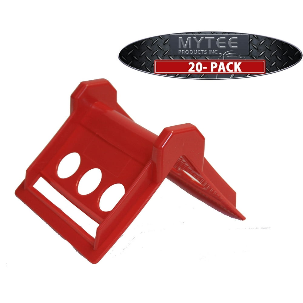 (20 Pack) Vee Board 4" Red Plastic Corner Edge Protectors for Cargo