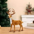 thumbnail image 2 of CuiLiyq Plastic Christmas Deer Figurines, Simulated Standing Ornament Of Spotted Deer, Tabletop Ornaments for Cabinet Mantel Shelves Fireplace Home Decor (7.87 Inch), 2 of 8