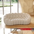 thumbnail image 5 of Sodrens 79.53" Bubble Couch,Modern Oversize Lazy Floor Sofa,Curved Football Sofa for Living Room,Office,Apartment,No-Assembly,Light Grey, 5 of 10