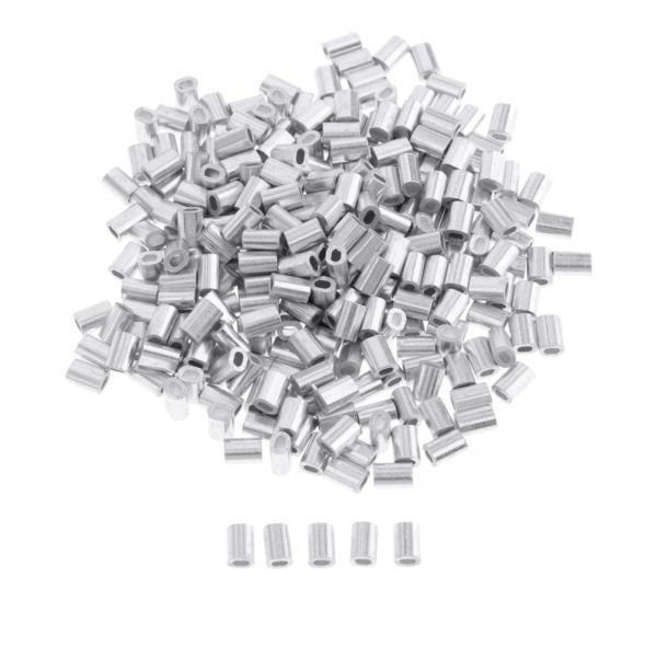 4 32 Pack 100 Pack Aluminio Barriles Ovalados 0.8mm/1mm/1.2mm/1.5mm/1.8mm 4 piezas Sunnimix Prensas de pesca de aluminio