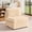 Beige (Plush Corduroy), variant on Toject Plush Corduroy Ottoman, Modular Footrest for Sectional Sofa, Soft Square Foot Stool for Living Room, Gray