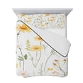 thumbnail image 7 of Yellow Daisy Floral Twin Size Down Alternative Comforter, Lightweight Comforter Quilt Bedding Set with Pillow Shams Spring Rustic Botanical Flowers All Seasons Bed Comforter Duvet Insert 68"x86", 7 of 7