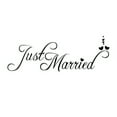 thumbnail image 6 of Anvazise Just Married Letter Car Window Waterproof Sticker Decal Decor Wedding Supplies White One Size, 6 of 7