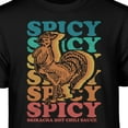 thumbnail image 3 of Teelocity Men's Sriracha Spicy Spicy Color Repeat Hot Chili Sauce Label Black Relaxed Fit Short Sleeve Graphic T-Shirt, 3 of 3