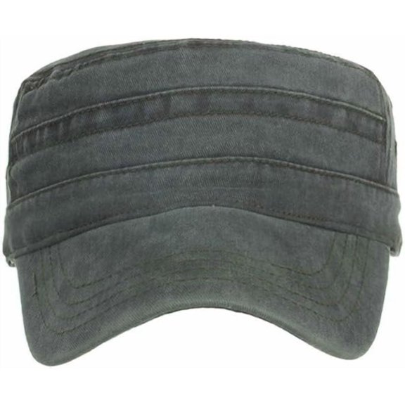 YooGuoGuo Mens Cotton Basic Flat Top Caps Summer Washed Cadet Vintage Unisex Baseball Cap Adjustable Military Outside Hats