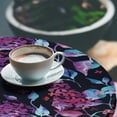 thumbnail image 3 of Ambesonne Floral Design Fitted Round Tablecloth, Grunge Lilac Pattern, 56"- 60" Diameter, Magenta Pale Purple Plum, 3 of 5