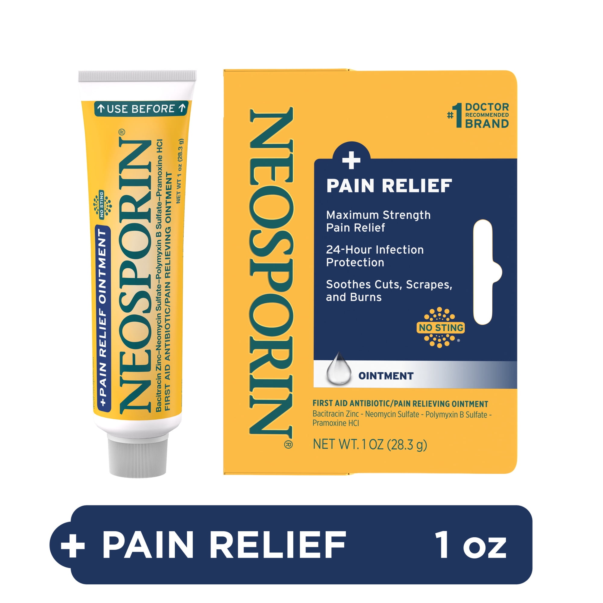 Neosporin + Pain Relief First Aid Ointment, 1 oz