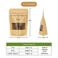 thumbnail image 3 of Muka 100 PCS Kraft Stand Up Pouch with Matte Window 4.7 x 8 Inches Heat Sealable Zip Lock Food Pouches for Small Business(4.7 x 8 Inch), 3 of 5