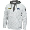 thumbnail image 2 of Men's Colosseum Arctic Camo Michigan Wolverines OHT Military Appreciation Quarter-Zip Hoodie, 2 of 4