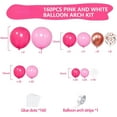 thumbnail image 2 of HH Pink Balloons Arch Kit, 160Pcs Hot Pink Balloon Garland Kit Metallic Rose Gold Confetti Balloons for Birthday, Wedding, Princess Theme, Engagements, Baby Shower, Anniversary Party Decoration, 2 of 14